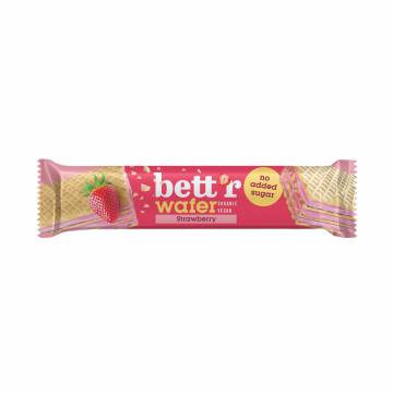 Bett'r Organic Wafer with Cashew Strawberry Cream No Added Sugar 30g