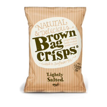 Brown Bag Crisps Lightly Salted