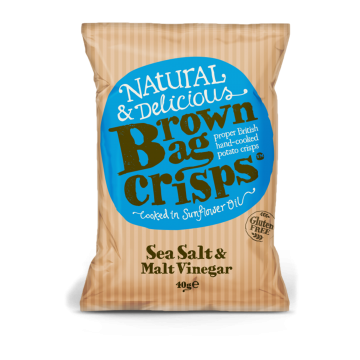 Brown Bag Crisps Sea Salt & Malt Vinegar