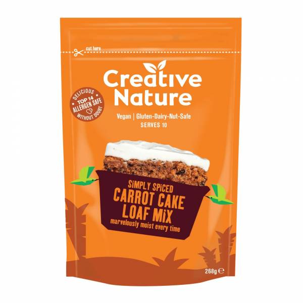 Creative Nature Simply Spiced Carrot Cake Loaf Mix 268g