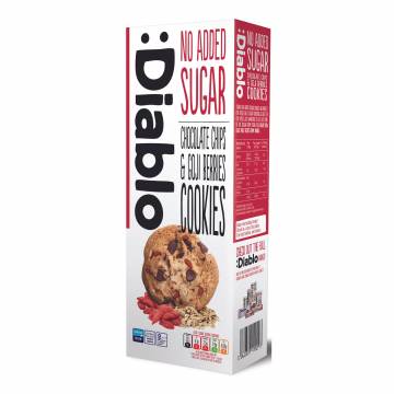 Diablo Sugar-Free Chocolate Chip and Goji Berries Cookies Sweetened with Maltitol | 135g