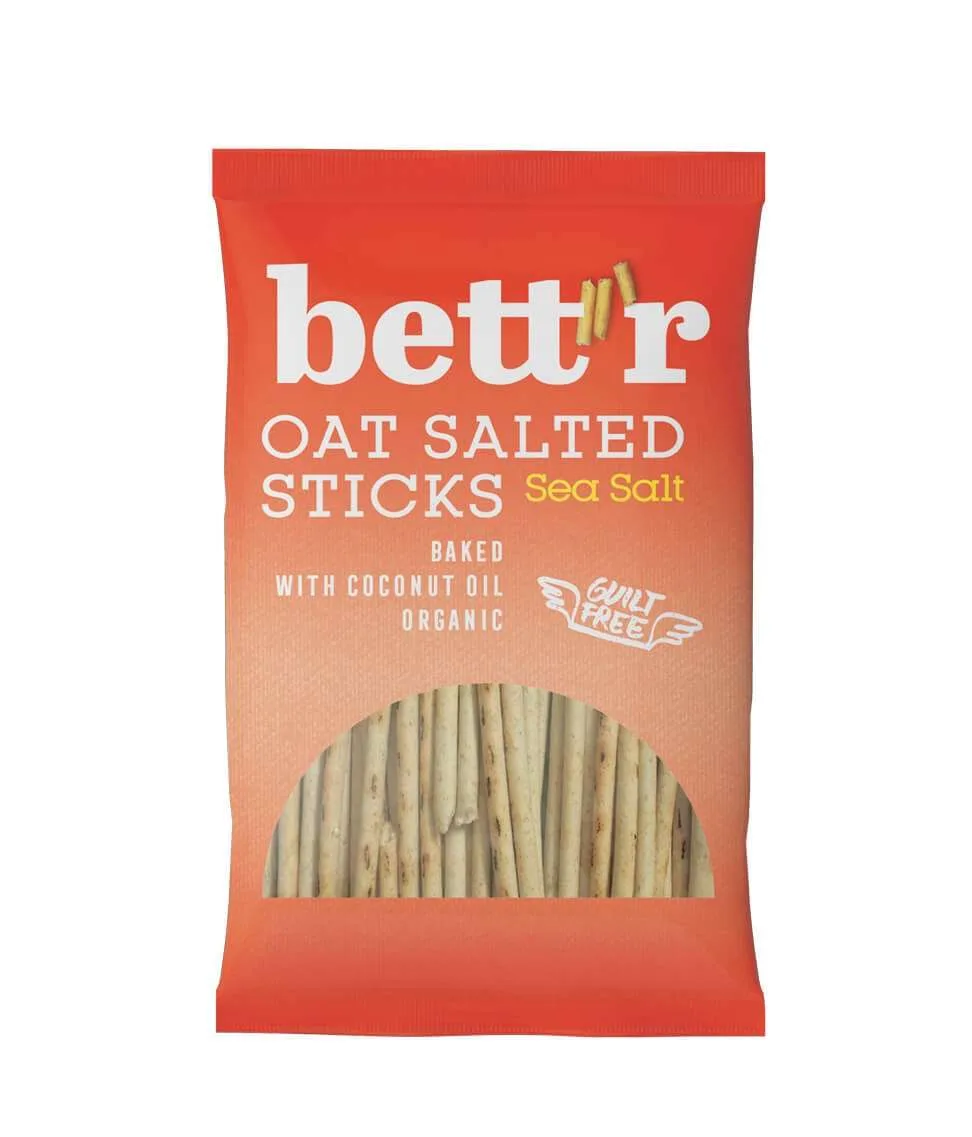 Bett'r Organic Oat Salted Sticks Seasalt 50g