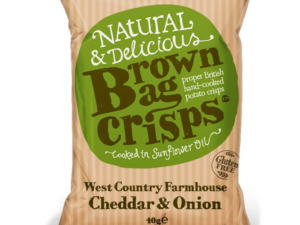 Brown Bag Crisps West Country Farmhouse Cheddar and Onion 40g