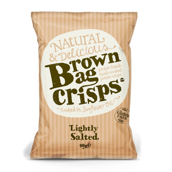 Brown Bag Crisps Lightly Salted 40g - Image 1
