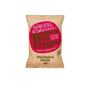 Brown Bag Crisps Oak Smoked Chilli 40g – artisan hand-cooked potato crisps