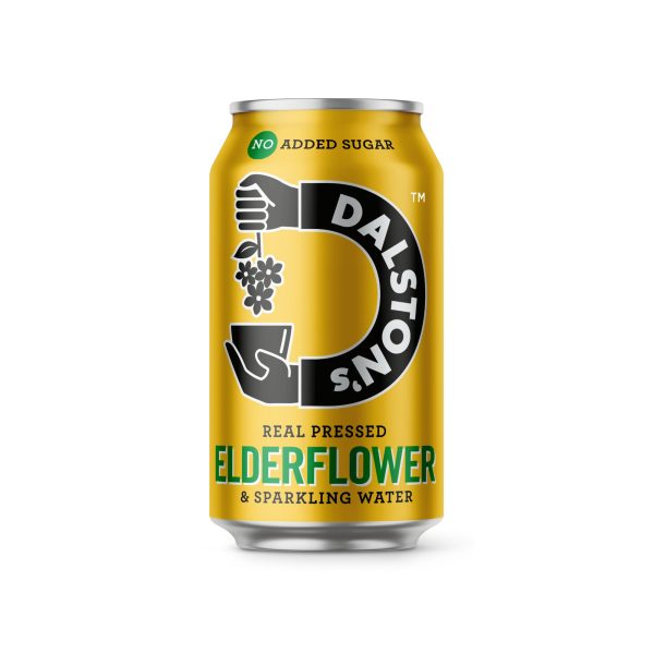 Dalston's Real Pressed Elderflower & Sparking Water 330ml - Image 1
