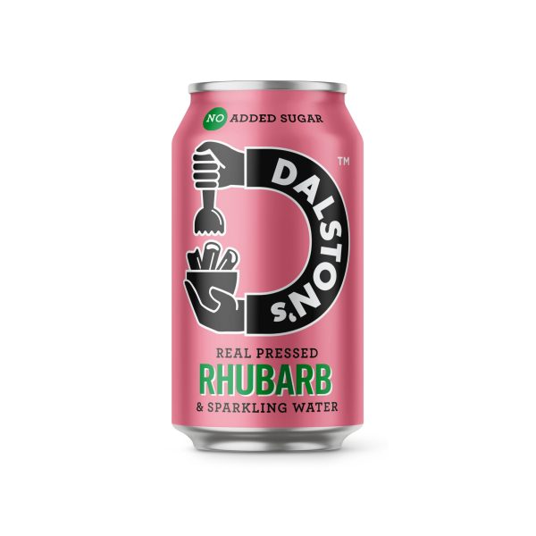 Dalston's Real Pressed Rhubarb & Sparking Water 330ml - Image 1