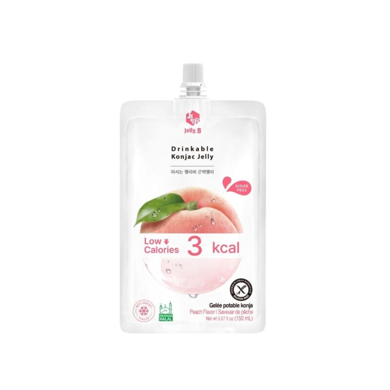 Jelly B Drinkable Konjac Jelly Peach 150ml – low calorie konjac jelly drink snack