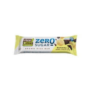 RiceUp! Zero Sugar Brown Rice Bar Banana and Dark Chocolate 18g – healthy low sugar snack bar