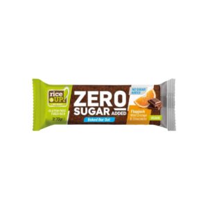 RiceUp! Zero Sugar Gluten-Free Baked Oats Bar Wild Orange and Chocolate 70g – healthy low sugar gluten-free snack bar