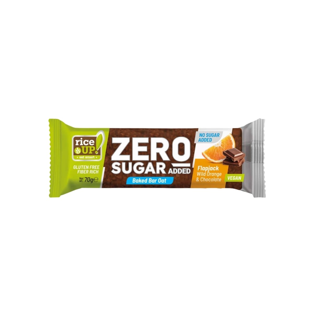 RiceUP! Zero Sugar Gluten-Free Baked Oats Bar Wild Orange & Chocolate 70g RiceUp! Zero Sugar Gluten-Free Baked Oats Bar Wild Orange and Chocolate 70g – healthy low sugar gluten-free snack bar