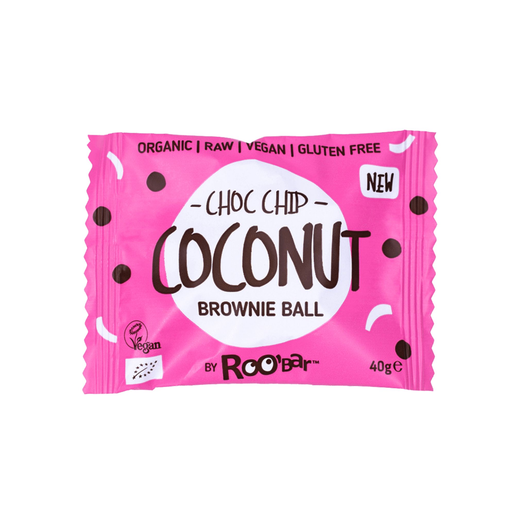 Roobar20Organic20Brownie20Ball20Coconut20Chocolate20Chip2040g.jpg Roobar Organic Brownie Ball Coconut Chocolate Chip 40g - Image 1