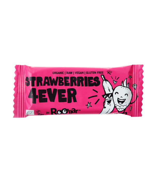 Roobar Organic Strawberries 4ever Bar 30g - Image 1