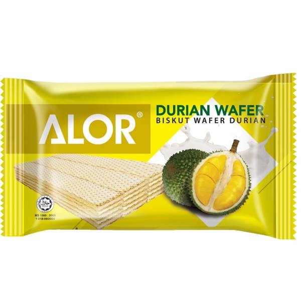 Tastiway_ALOR_Durian_Wafer_21g_bar1-600x600 Alor Durian Wafer 210g (21g x 10 packs) - Image 2