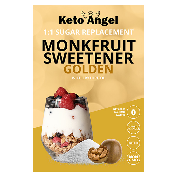 non Keto Angel Monk Fruit Sweetener with Erythritol (Golden) - Image 1