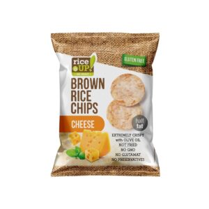 RiceUp! Brown Rice Chips Gluten-Free Cheese 25g – light crispy gluten-free snack chips