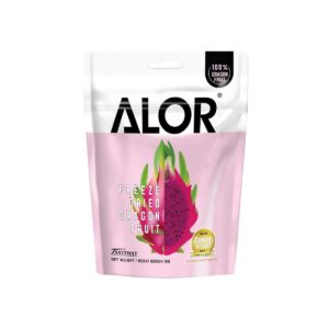Alor Freeze Dried Dragon Fruit 15g – light crunchy freeze-dried tropical dragon fruit snack