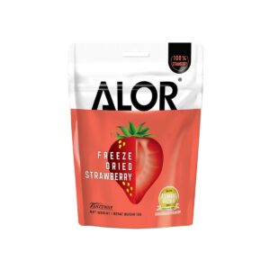 Alor Freeze Dried Strawberry 15g – light crunchy freeze-dried whole strawberry snack