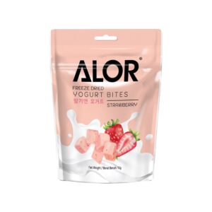 Alor Freeze Dried Yogurt Bites Strawberry 15g – light crunchy freeze-dried yogurt snack