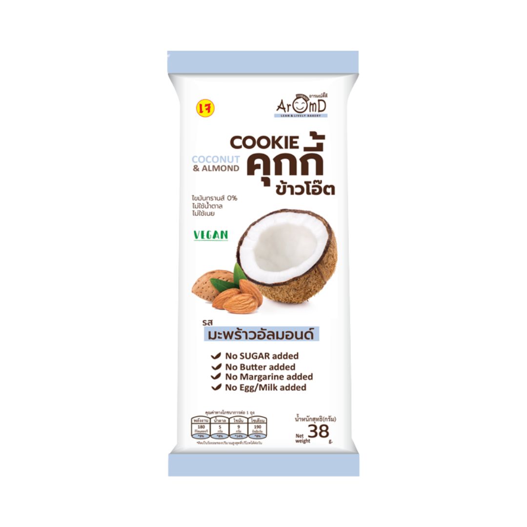 Arom D Coconut & Almond Cookie AROM-D Lean Oat Cookie Coconut Almond 38g - Image 1