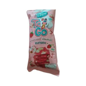 B CRIZPY TO GO Crispy Brownie Strawberry Almond 20g – crispy chocolate brownie snack