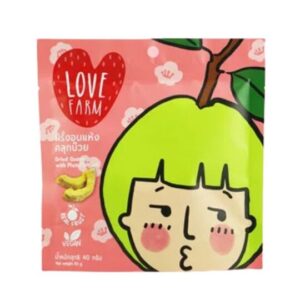 LOVE FARM Dried Guava with Plum 40g – natural dried tropical guava plum fruit snack