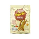 Crunchy banana flavored snack with paprika seasoning, ideal for healthy snacking and flavor enhancem.