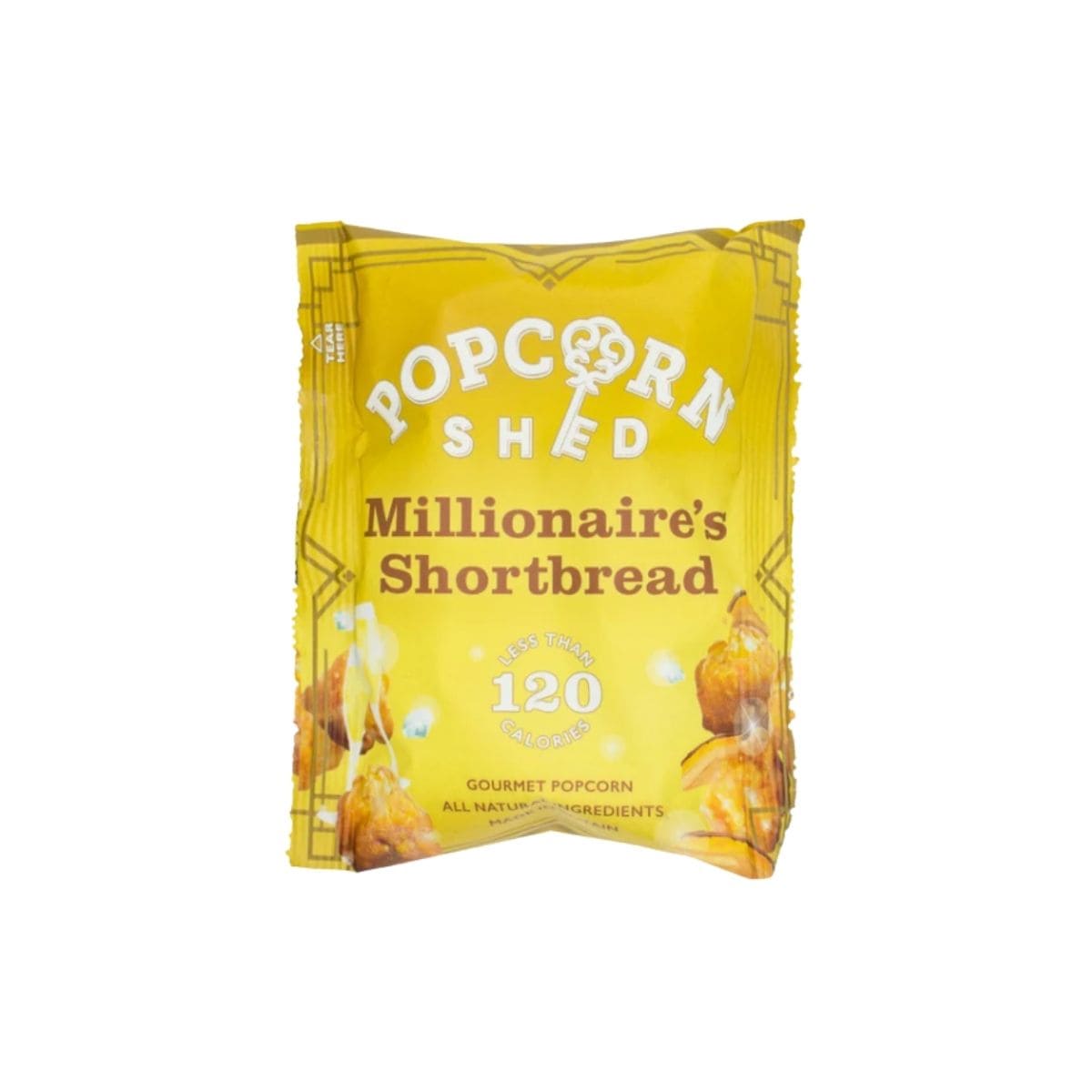 Popcorn Shed Millionaire’s Shortbread Snack Pack 24g Popcorn Shed Millionaires Shortbread Popcorn Snack Pack 24g – artisan gourmet sweet popcorn