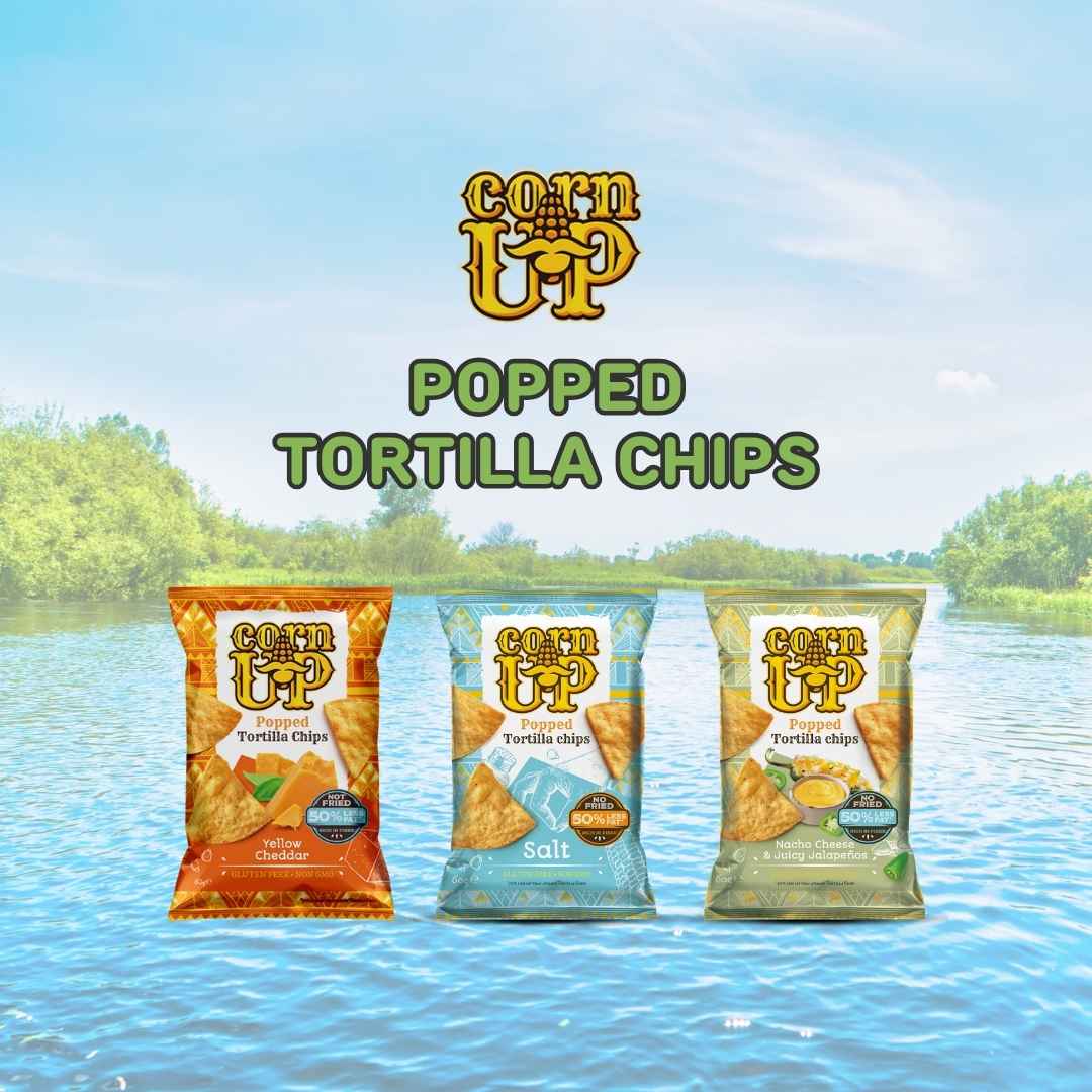 CornUp tortilla chips, a crunchy and flavourful corn-based snack available at Yes2HealthyLife Singapore.