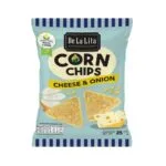 De La Lita Corn Chips Cheese and Onion Flavor 25g – crunchy corn chips with cheese and onion