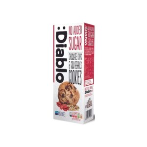 Diablo Sugar-Free Chocolate Chip and Goji Berries Cookies 135g – low sugar superfood cookies