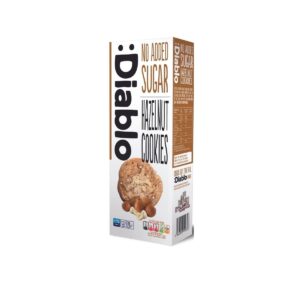 Diablo Sugar-Free Hazelnut Cookies Sweetened with Maltitol 135g – low sugar hazelnut flavour cookies