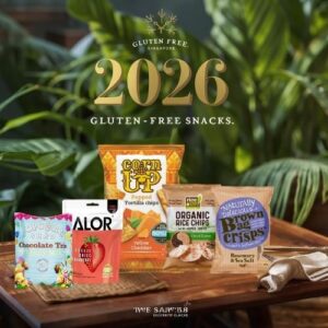 Gluten-free snacks from Yes2HealthyLife Singapore including healthy chips, crackers, nuts, granola bars and wholesome snack options